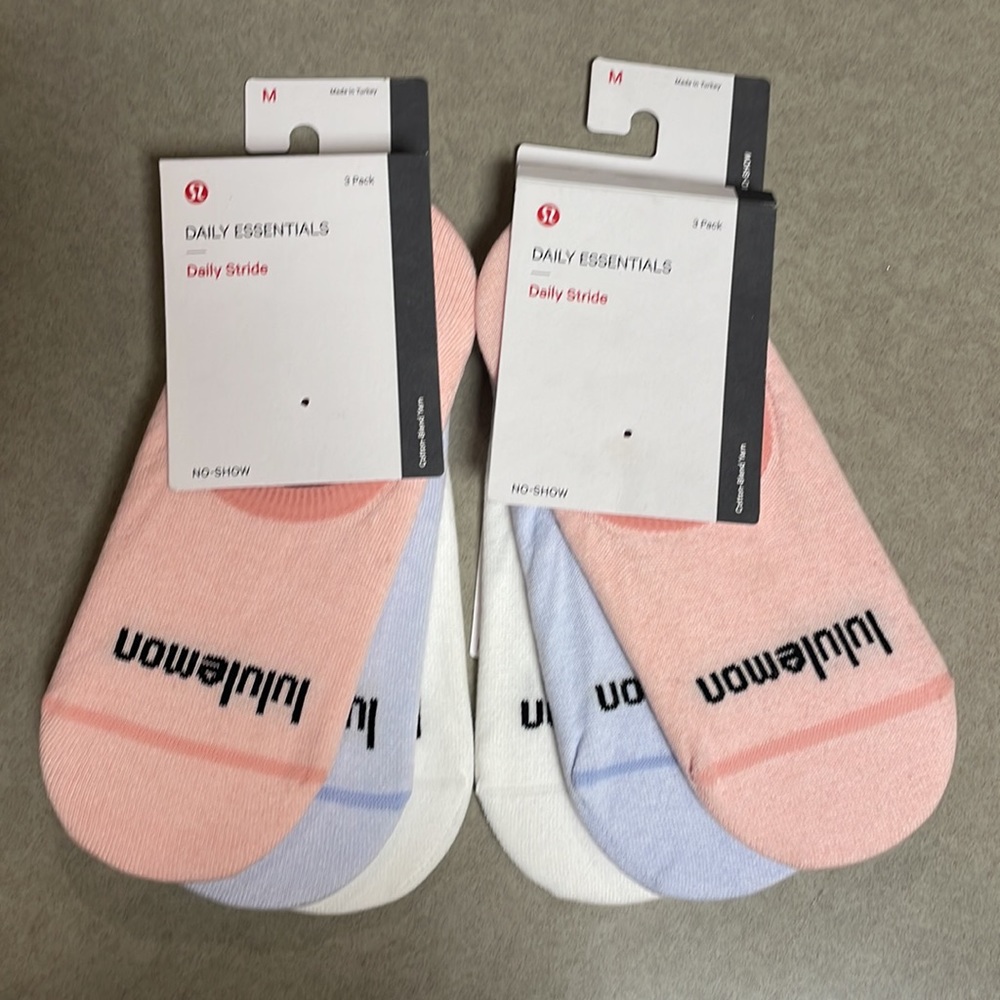(6pairs) Lululemon No-show Daily Stride Socks